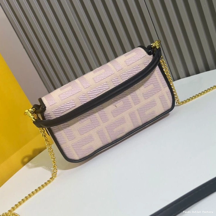 Affordable HOT FF Baguette Cherry In Canvas Bag Motif Fendi Mini 0715